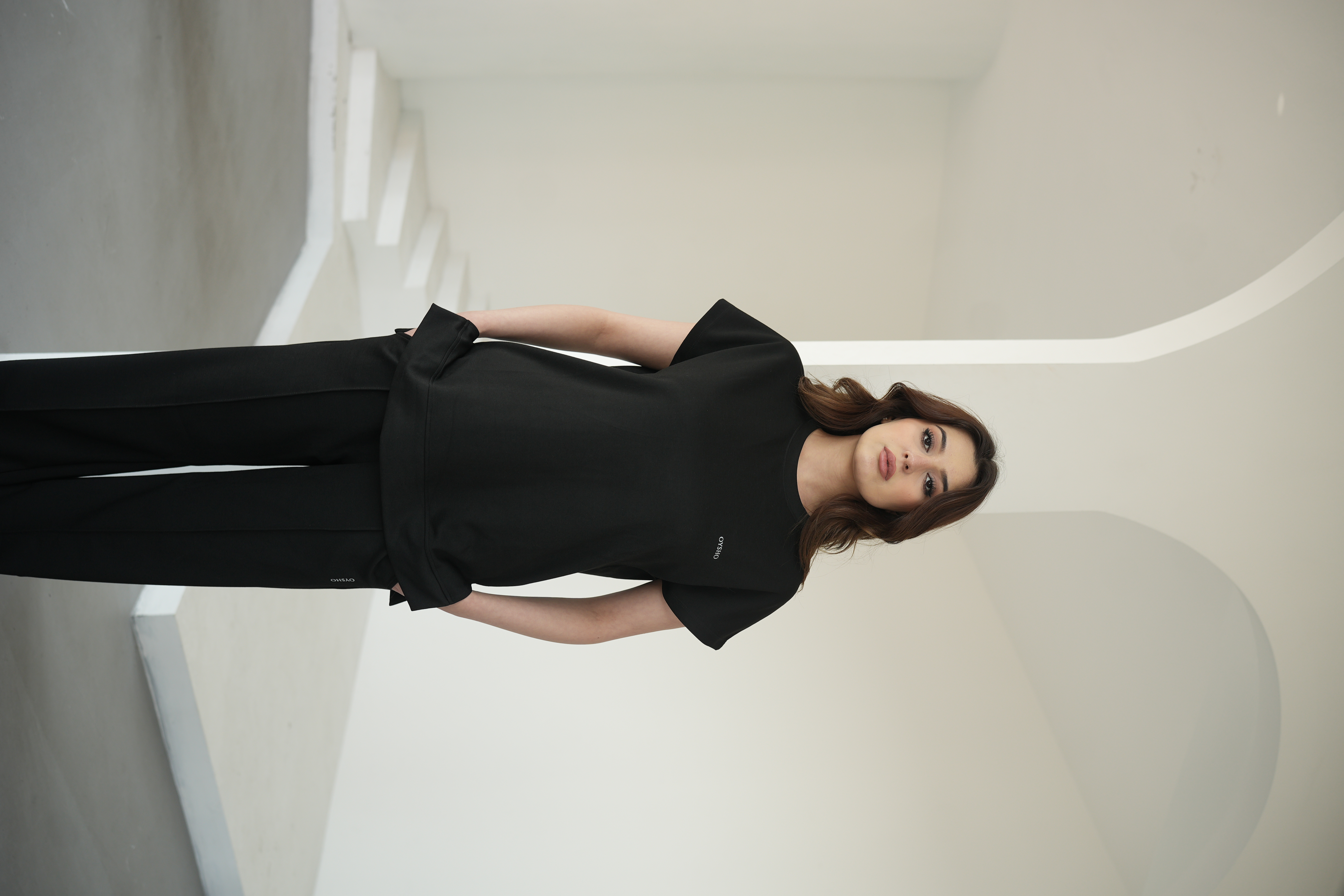 Oysho Baskılı Siyah Modal Kumaş Kadın İkili Eşofman Takımı ek resim