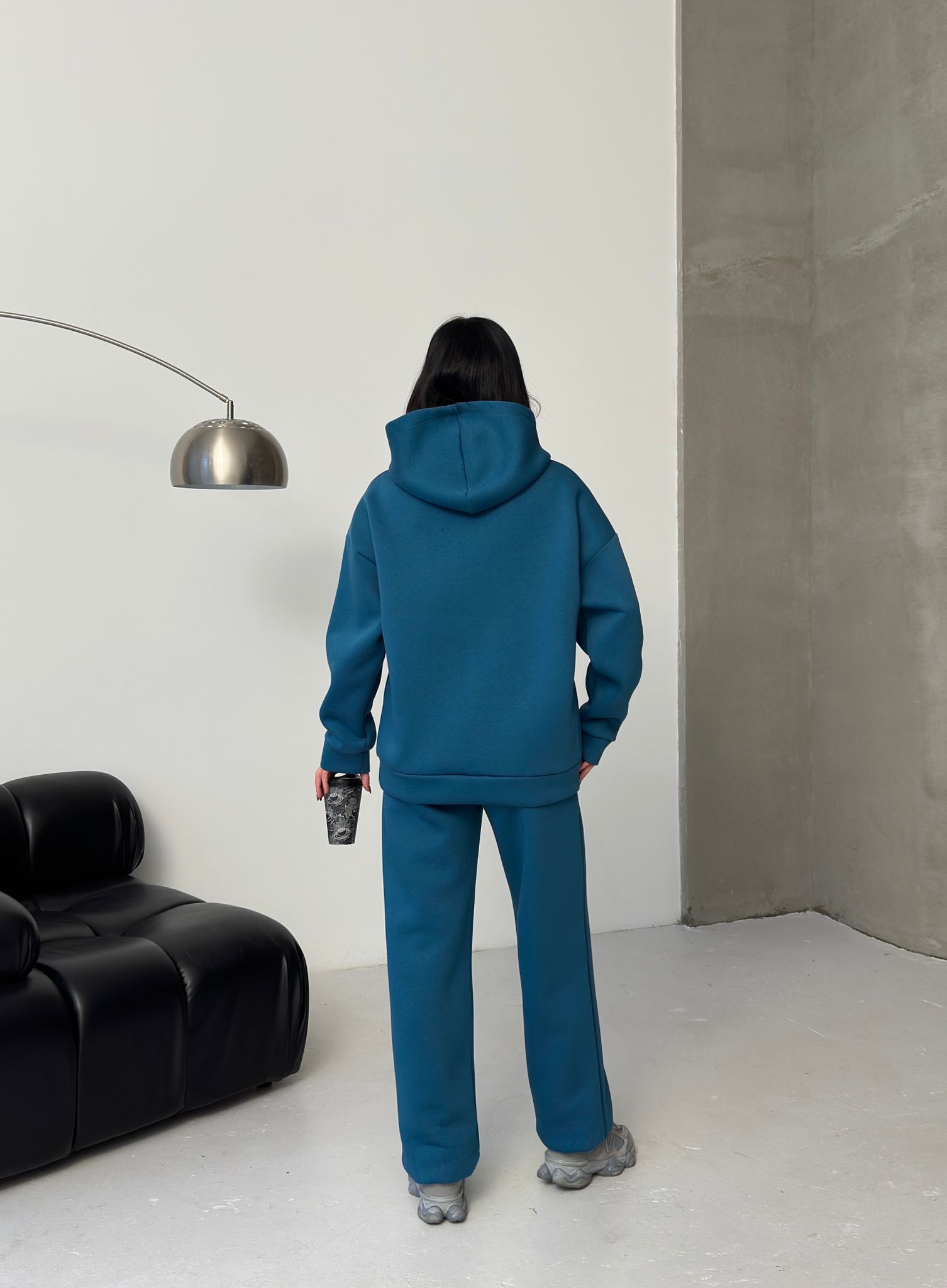 Nakış Detaylı 3 İplik Şardonlu Eşofman Takımı ek resim