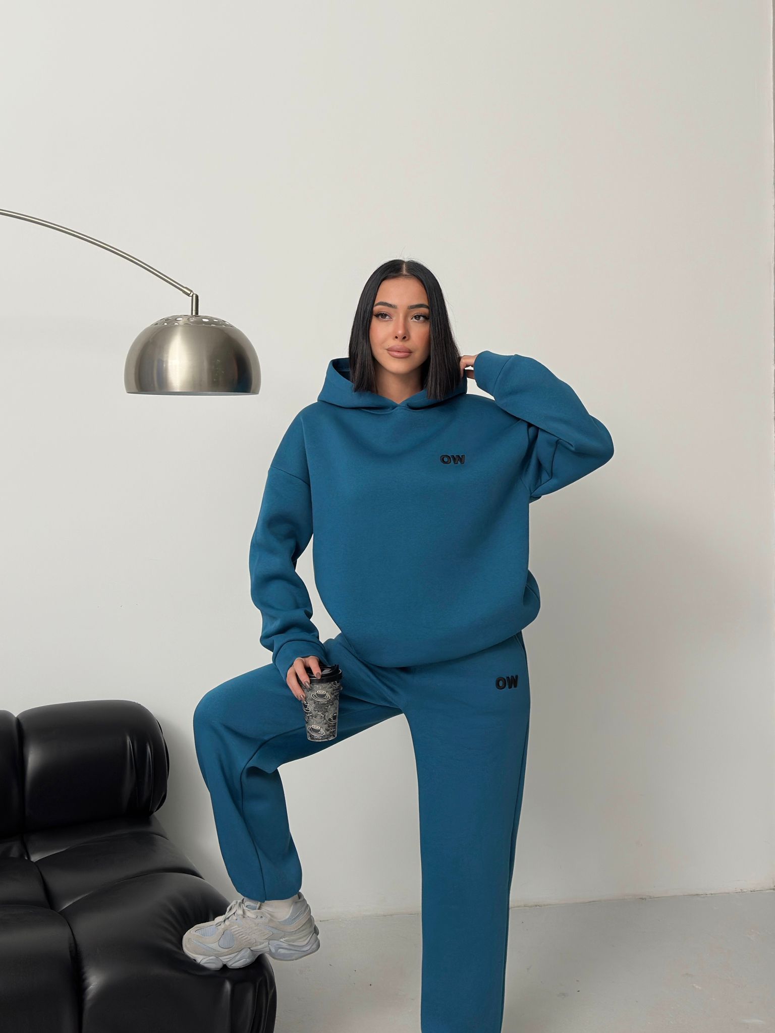 Nakış Detaylı 3 İplik Şardonlu Eşofman Takımı ek resim