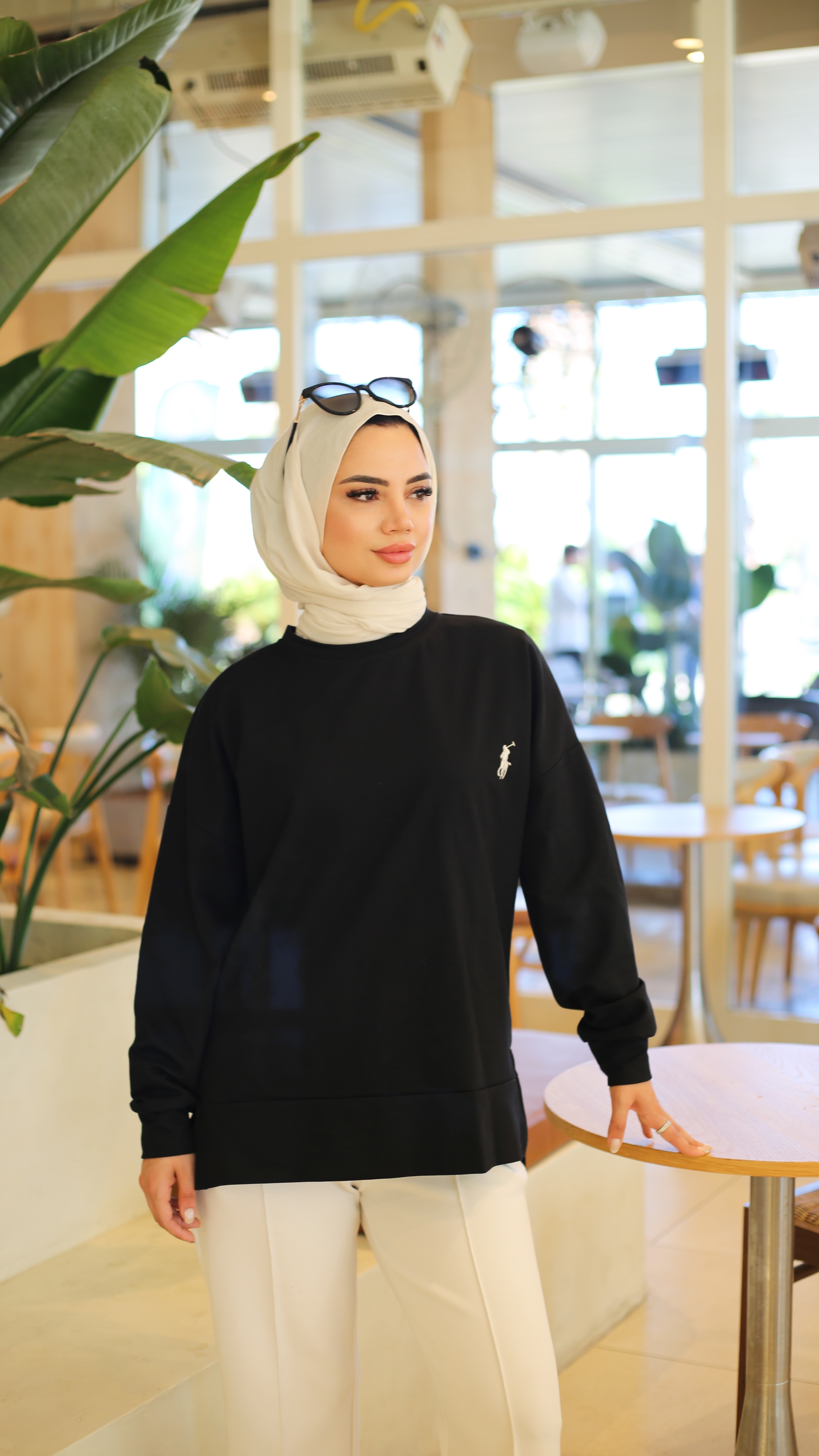 MARKA MUADİLİ BİSİKLET YAKA TUNİK-PAMUKLU ek resim