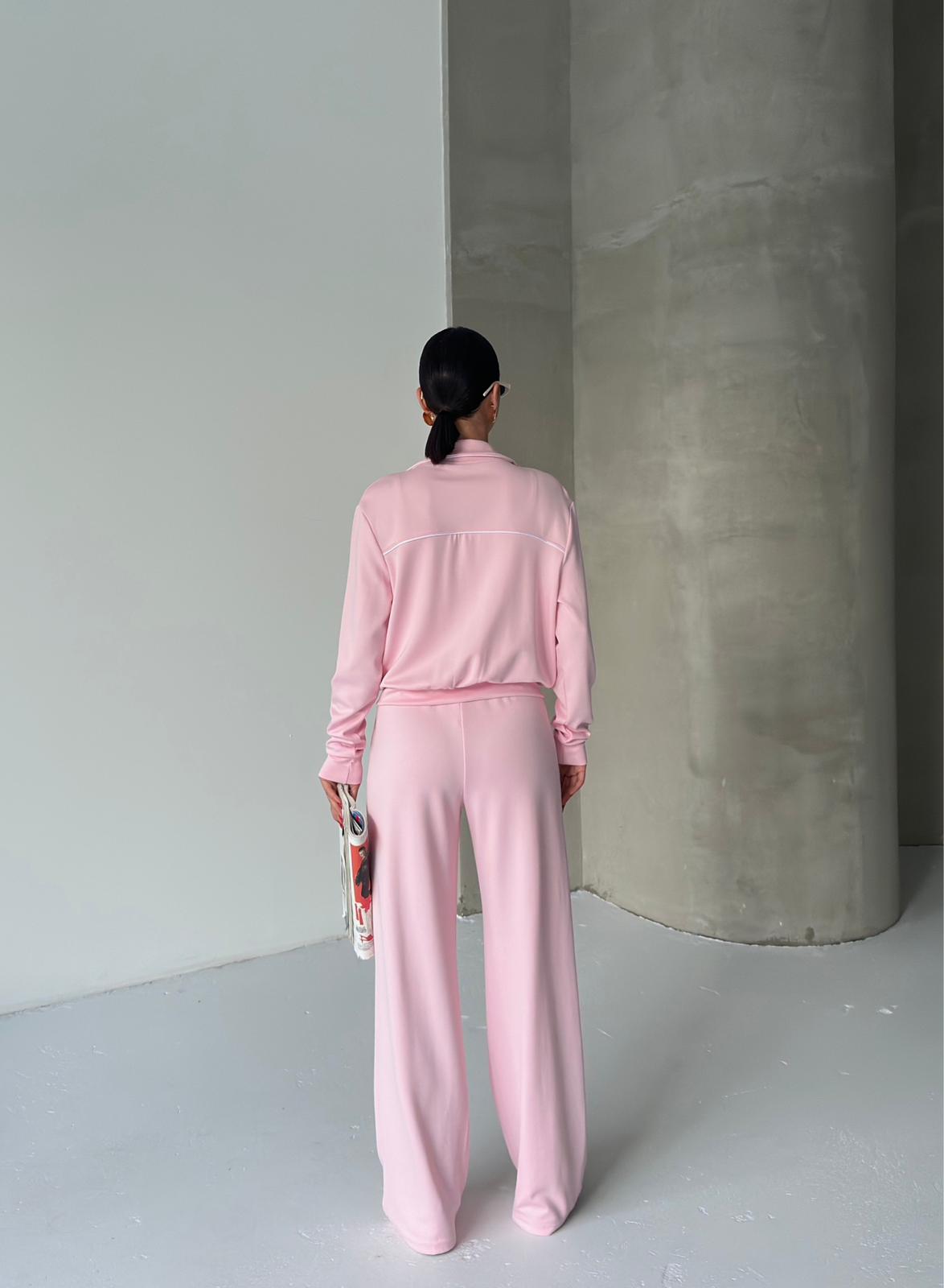 CEP BİYE DETAYLI MODAL KUMAŞ 2Lİ TAKIM-YUMUŞAK DOKULU-PEMBE ek resim